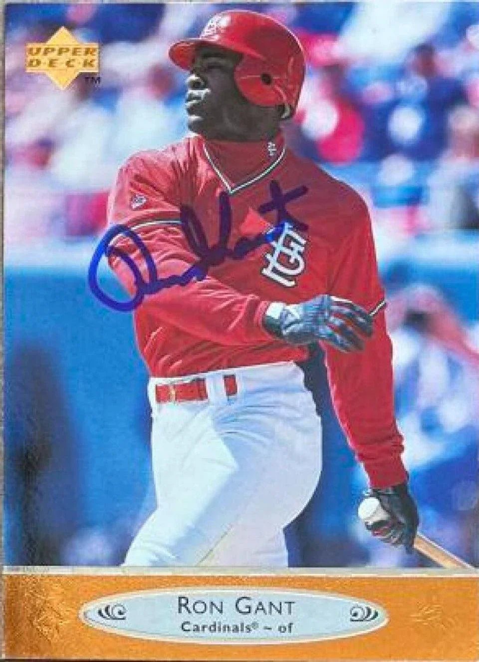 Ron Gant Signed 1996 Upper Deck Baseball Card - St Louis Cardinals