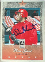 Ron Gant Signed 1997 Donruss Elite Baseball Card - St Louis Cardinals - PastPros