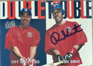 Ron Gant Signed 1997 Fleer Ultra Double Trouble Baseball Card - St Louis Cardinals - PastPros