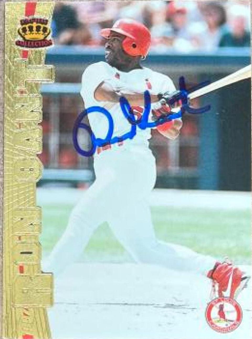 Ron Gant Signed 1997 Pacific Crown Collection Baseball Card - St Louis Cardinals - PastPros