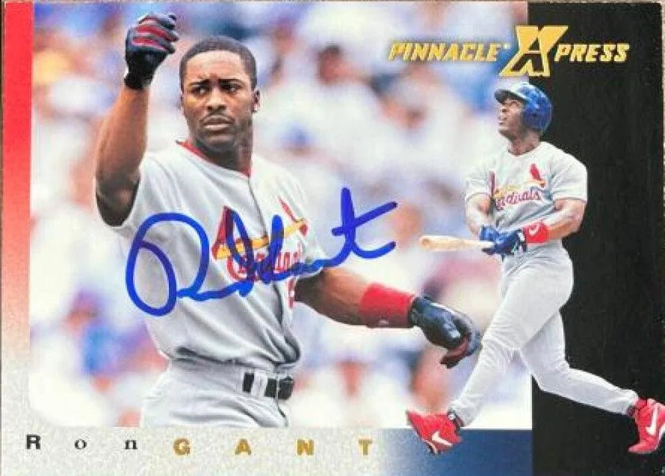 Ron Gant Signed 1997 Pinnacle X-Press Baseball Card - St Louis Cardinals