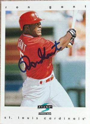 Ron Gant Signed 1997 Score Baseball Card - St Louis Cardinals - PastPros