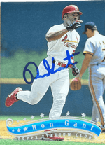 Ron Gant Signed 1997 Stadium Club Baseball Card - St Louis Cardinals