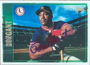 Ron Gant Signed 1997 Topps Baseball Card - St Louis Cardinals - PastPros