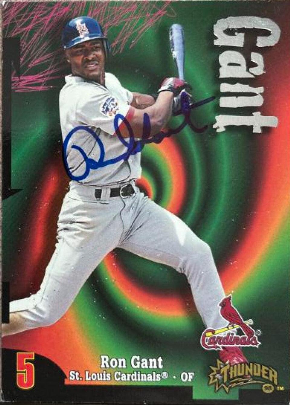 Ron Gant Signed 1998 Circa Thunder Baseball Card - St Louis Cardinals - PastPros