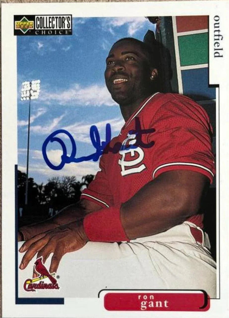 Ron Gant Signed 1998 Collector's Choice Baseball Card - St Louis Cardinals