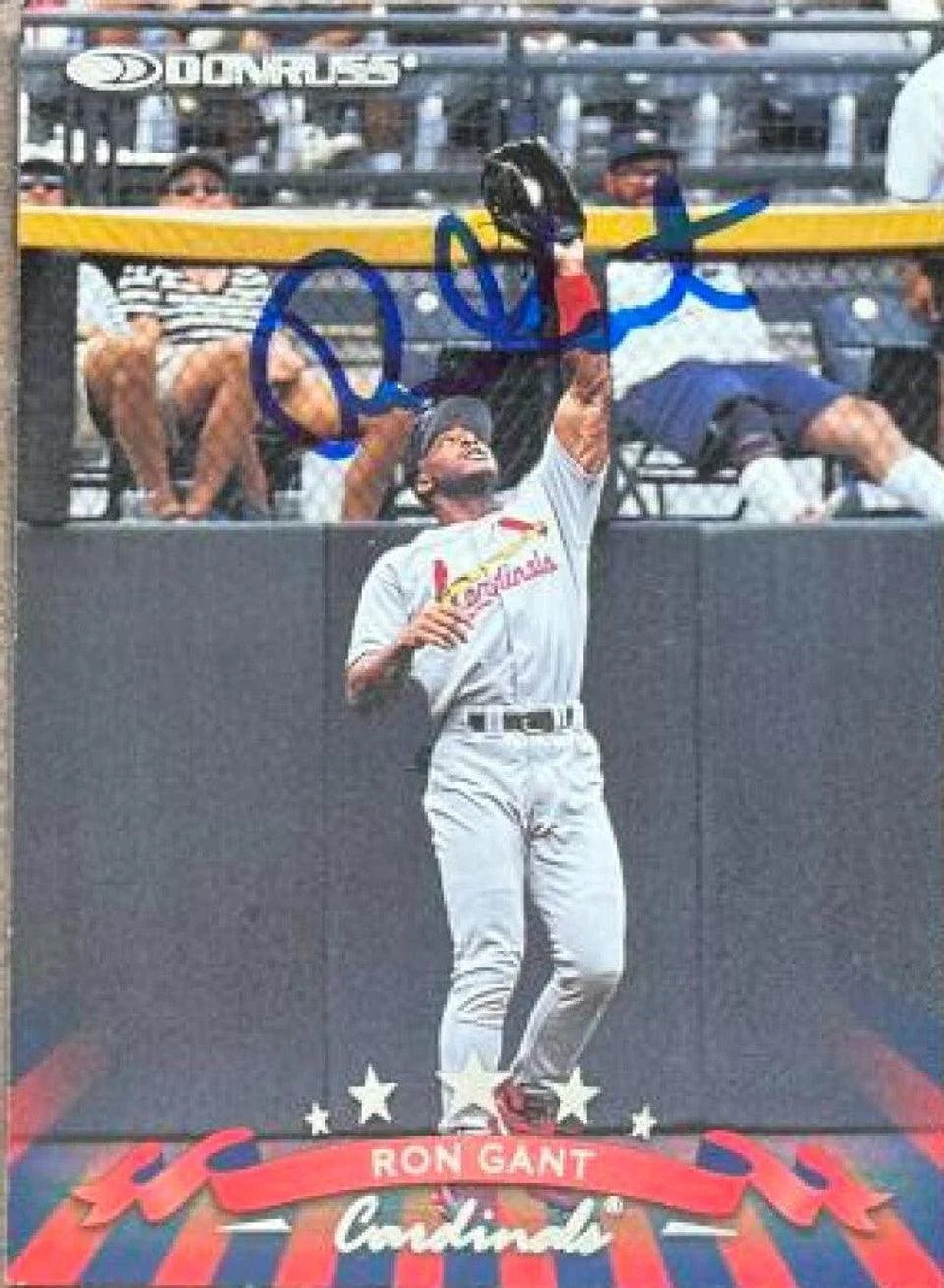 Ron Gant Signed 1998 Donruss Baseball Card - St Louis Cardinals