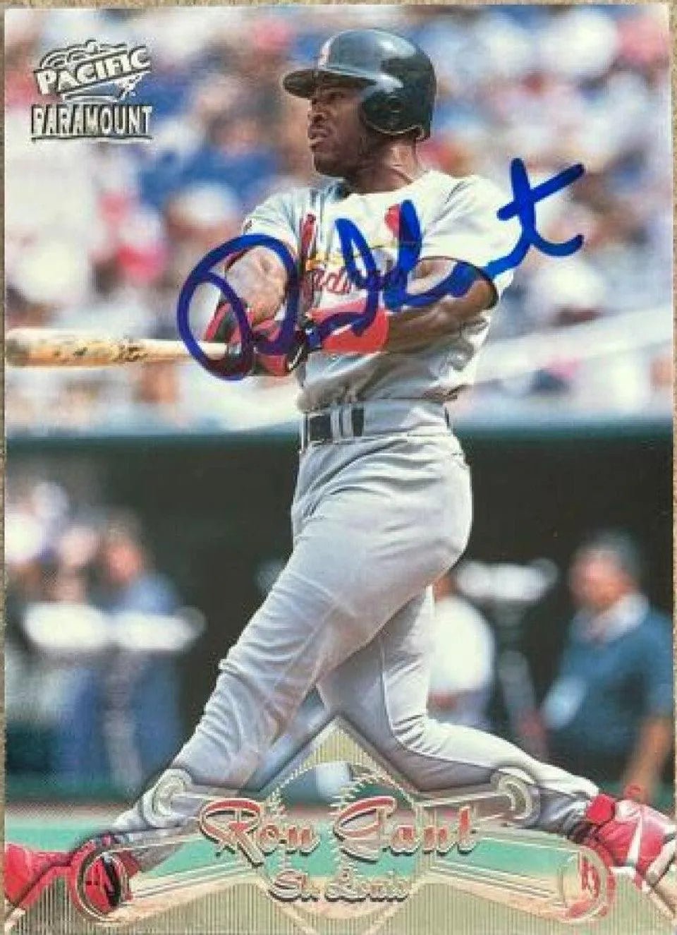 Ron Gant Signed 1998 Pacific Paramount Baseball Card - St Louis Cardinals