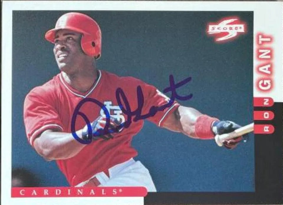 Ron Gant Signed 1998 Score Baseball Card - St Louis Cardinals