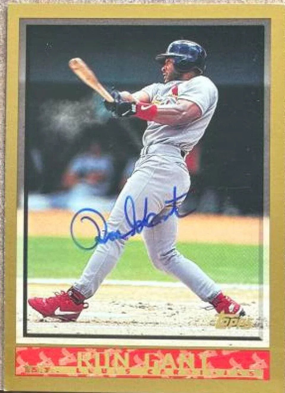 Ron Gant Signed 1998 Topps Baseball Card - St Louis Cardinals