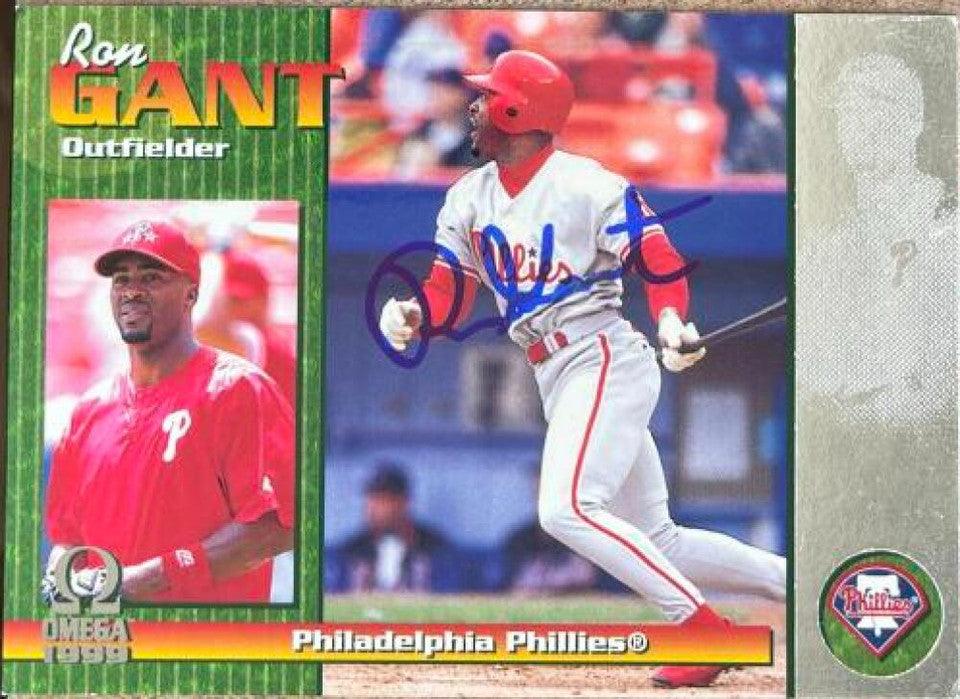 Ron Gant Signed 1999 Pacific Omega Baseball Card - Philadelphia Phillies - PastPros