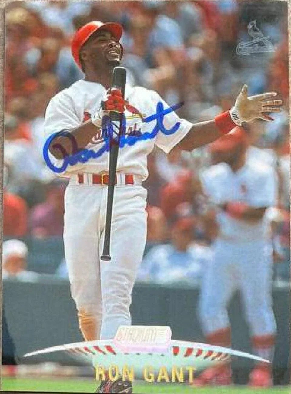 Ron Gant Signed 1999 Stadium Club Baseball Card - St Louis Cardinals