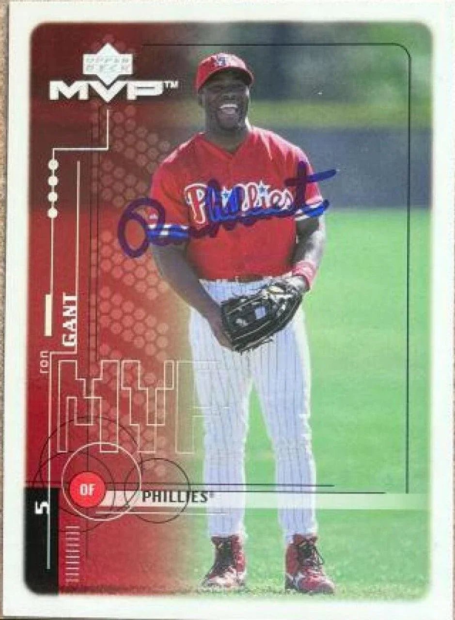 Ron Gant Signed 1999 Upper Deck MVP Baseball Card - Philadelphia Phillies