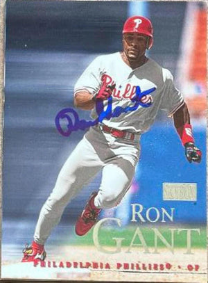 Ron Gant Signed 2000 Skybox Baseball Card - Philadelphia Phillies