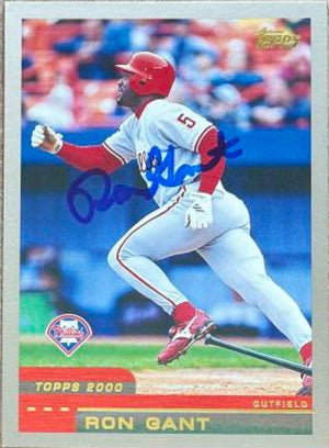 Ron Gant Signed 2000 Topps Baseball Card - Philadelphia Phillies - PastPros