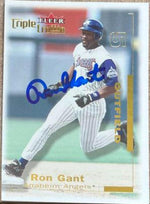 Ron Gant Signed 2001 Fleer Triple Crown Baseball Card - Anaheim Angels - PastPros