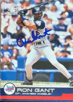 Ron Gant Signed 2001 Pacific Baseball Card - Anaheim Angels