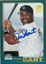 Ron Gant Signed 2001 Topps Baseball Card - Colorado Rockies
