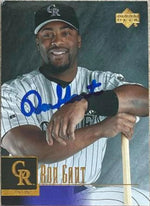 Ron Gant Signed 2001 Upper Deck Baseball Card - Colorado Rockies