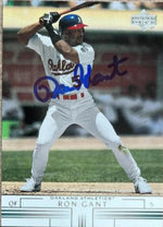 Ron Gant Signed 2002 Upper Deck Baseball Card - Oakland A's