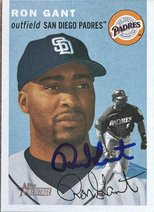 Ron Gant Signed 2003 Topps Heritage Baseball Card - San Diego Padres (SP) - PastPros