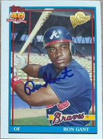 Ron Gant Signed 2005 Topps All-Time Fan Favorites Baseball Card - Atlanta Braves