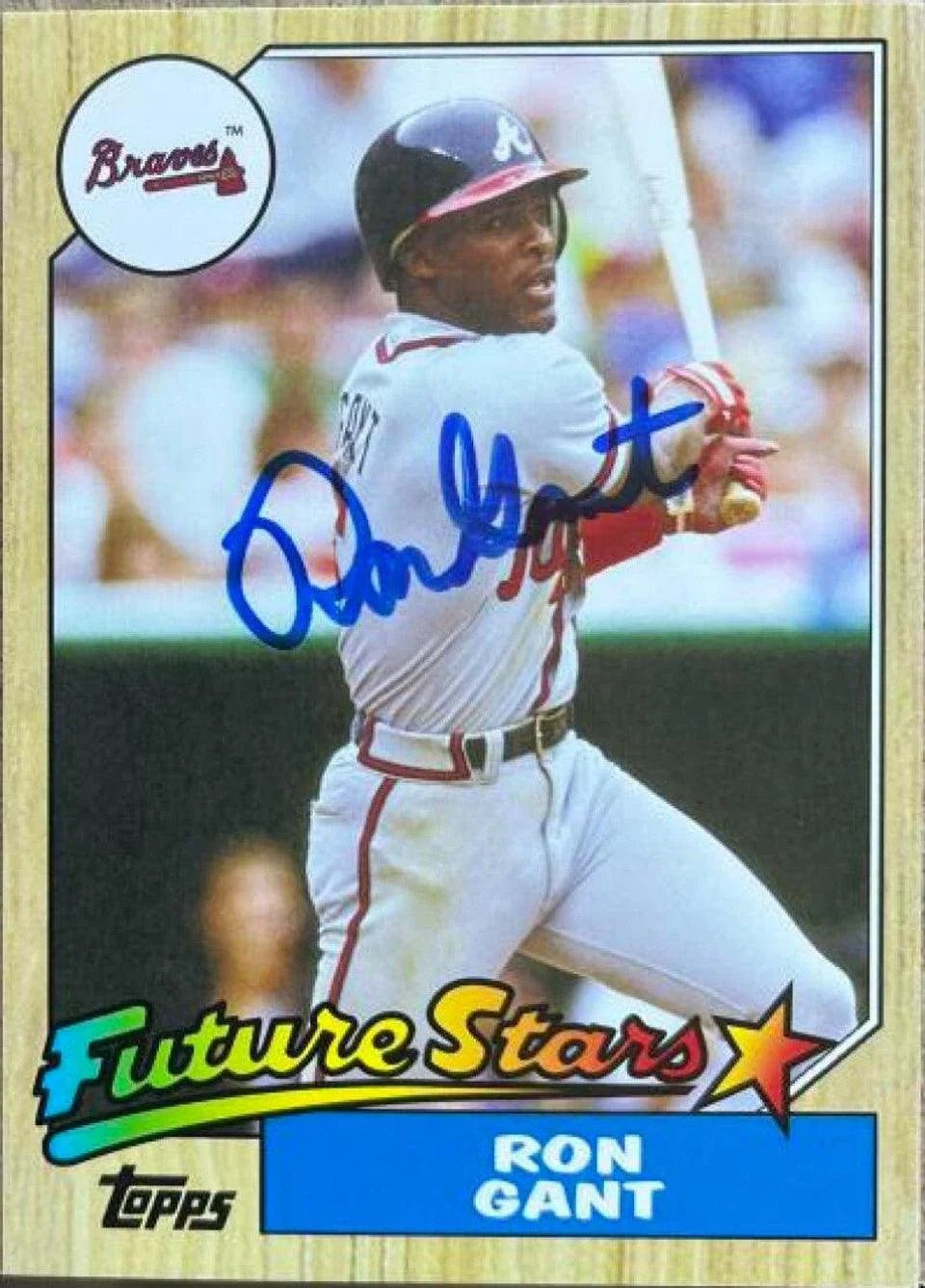 Ron Gant Signed 2014 Topps Archives Future Stars Baseball Card - Atlanta Braves