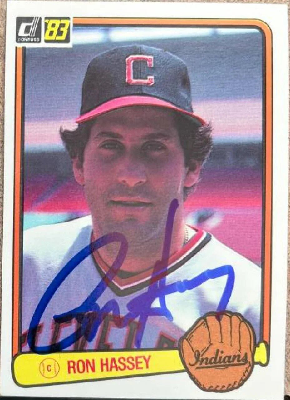 Ron Hassey Signed 1983 Donruss Baseball Card - Cleveland Indians