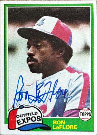 Ron Leflore Signed 1981 Topps Baseball Card - Montreal Expos - PastPros