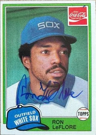 Ron Leflore Signed 1981 Topps Coca-Cola Baseball Card - Chicago White Sox
