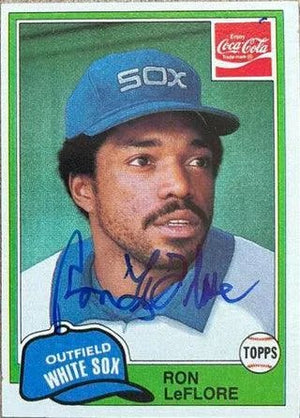 Ron Leflore Signed 1981 Topps Coca-Cola Baseball Card - Chicago White Sox