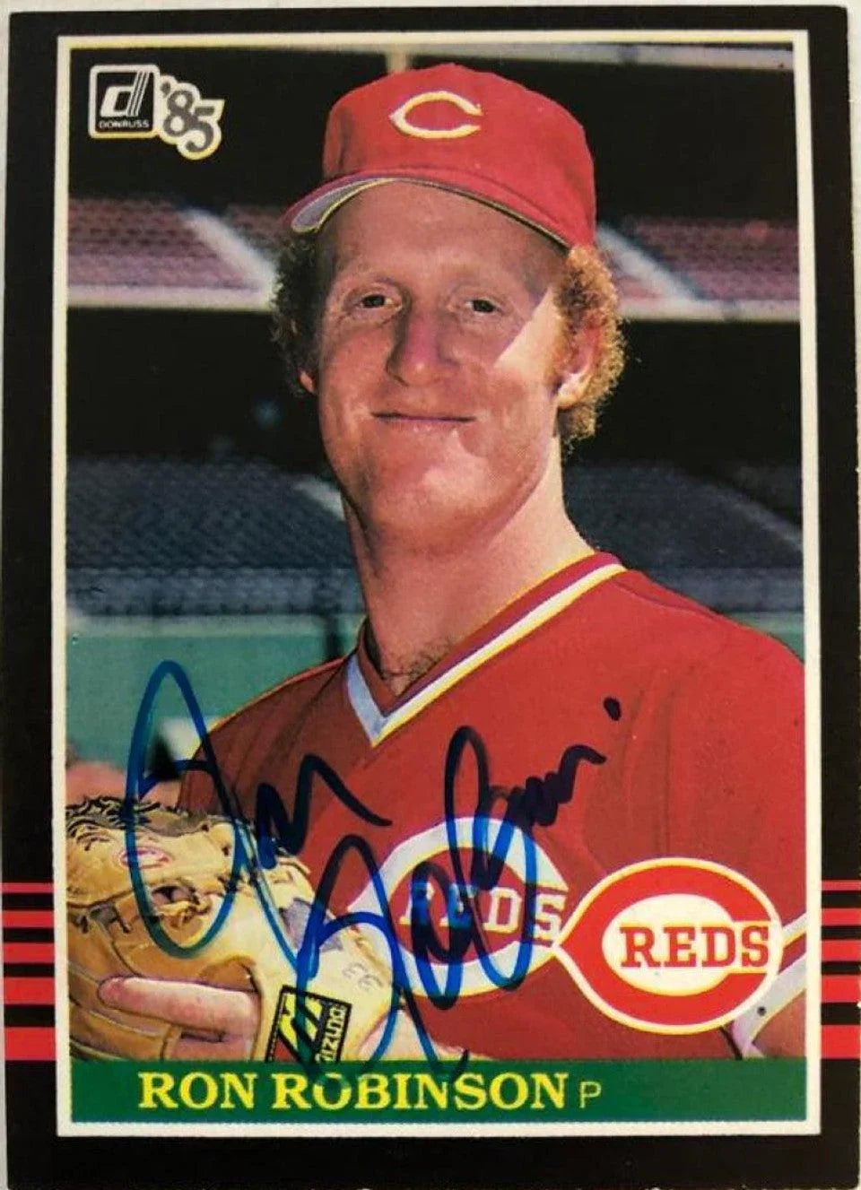 Ron Robinson Signed 1985 Donruss Baseball Card - Cincinnati Reds