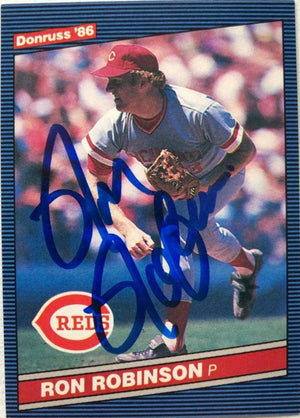 Ron Robinson Signed 1986 Donruss Baseball Card - Cincinnati Reds - PastPros