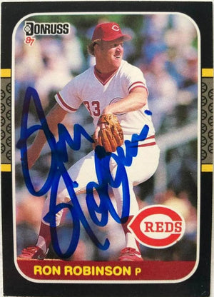 Ron Robinson Signed 1987 Donruss Baseball Card - Cincinnati Reds