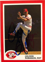 Ron Robinson Signed 1987 Kahn's Baseball Card - Cincinnati Reds