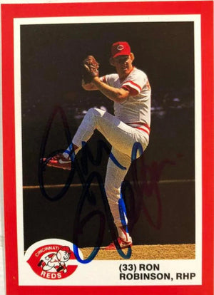 Ron Robinson Signed 1987 Kahn's Baseball Card - Cincinnati Reds