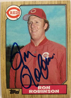 Ron Robinson Signed 1987 Topps Baseball Card - Cincinnati Reds