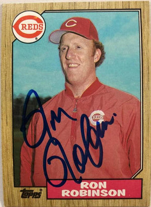 Ron Robinson Signed 1987 Topps Baseball Card - Cincinnati Reds - PastPros
