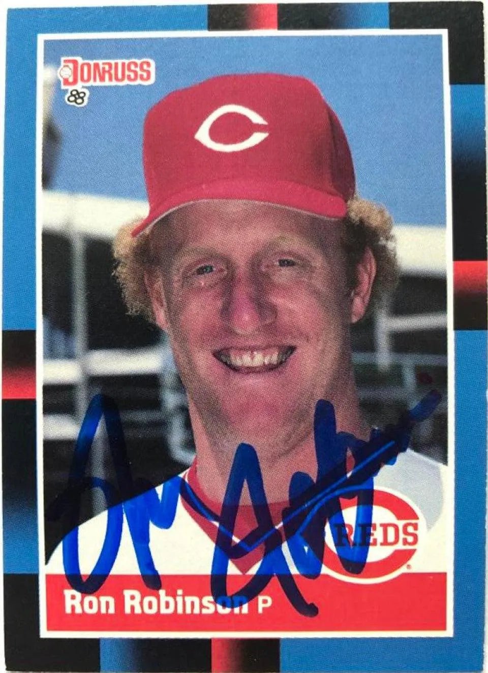 Ron Robinson Signed 1988 Donruss Baseball Card - Cincinnati Reds