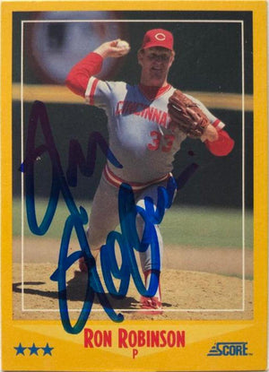 Ron Robinson Signed 1988 Score Baseball Card - Cincinnati Reds - PastPros