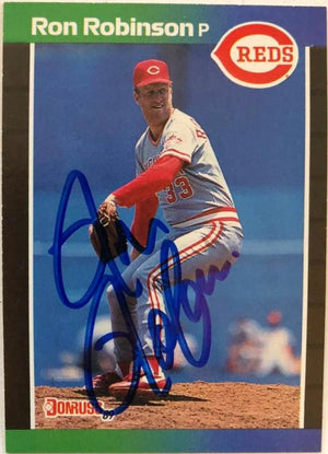 Ron Robinson Signed 1989 Donruss Baseball Card - Cincinnati Reds