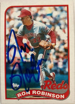 Ron Robinson Signed 1989 Topps Baseball Card - Cincinnati Reds