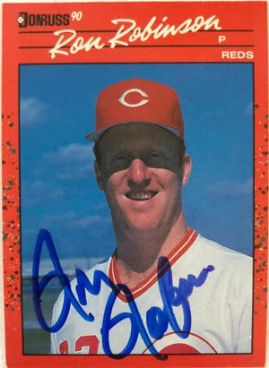 Ron Robinson Signed 1990 Donruss Baseball Card - Cincinnati Reds