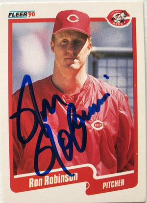 Ron Robinson Signed 1990 Fleer Baseball Card - Cincinnati Reds - PastPros