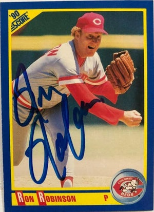 Ron Robinson Signed 1990 Score Baseball Card - Cincinnati Reds