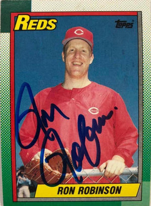 Ron Robinson Signed 1990 Topps Baseball Card - Cincinnati Reds - PastPros