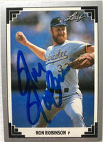 Ron Robinson Signed 1991 Leaf Baseball Card - Milwaukee Brewers