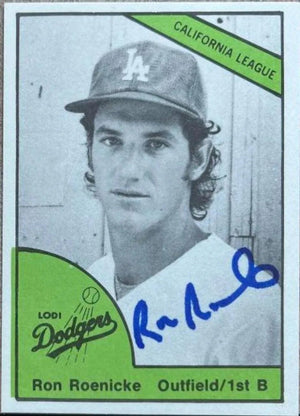 Ron Roenicke Signed 1978 TCMA Baseball Card - Lodi Dodgers