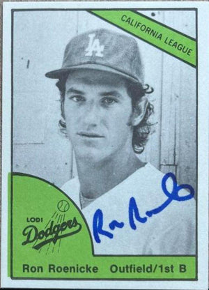 Ron Roenicke Signed 1978 TCMA Baseball Card - Lodi Dodgers - PastPros