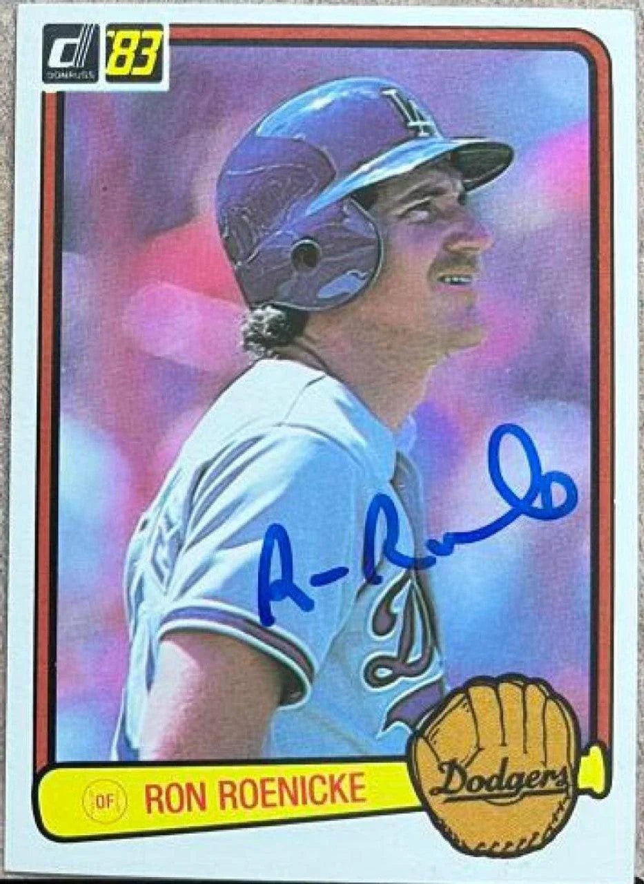 Ron Roenicke Signed 1983 Donruss Baseball Card - Los Angeles Dodgers